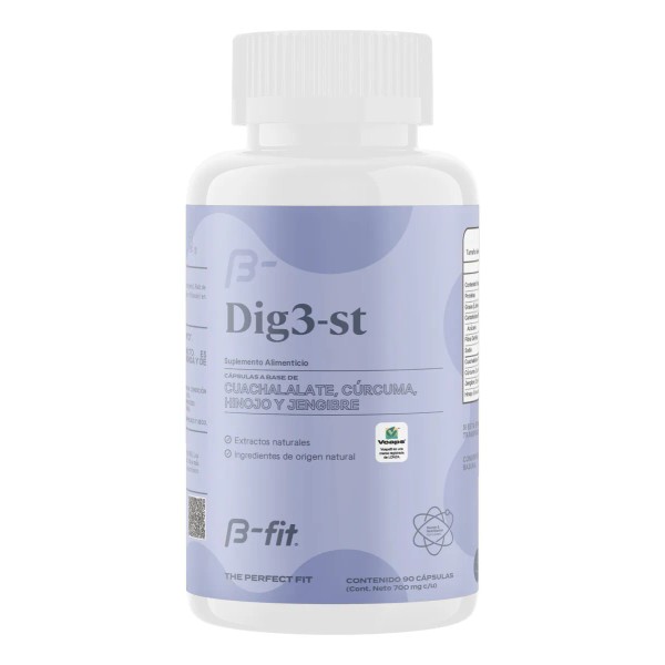 Digestivo Natural Fórmula Enriquecida DIG3-ST B-fit 90 Cápsulas Sin Sabor