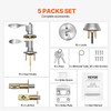VEVOR Entry Door Locksets with Deadbolt, 5 Pack Satin Nickel