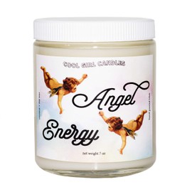 Cool Girl Candles | Angel Energy Cucumber + Grapefruit Scented Candle | All Natural Coconut Soy Wax | The Best Strong Scented Candles for Home Fragrance | Clean Burning | Funny Gifts | 8.5 fl oz
