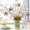 24 Pcs Wooden Easter Ornaments Decoration He is Risen Cross