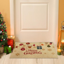 Arttown Fall Door Mat, Thanksgiving Farm Pumpkin Vintage Welcome Indoor Front Door Mat Autumn Maple Leaf Doormat Outdoor Entrance Non Slip Absorbent Resist Dirt Carpet for Entryway 17x30 Inches