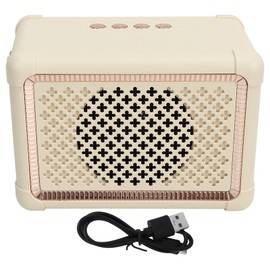 Wireless Speaker Portable 6 Hours Wireless Vintage Small Speaker for Desk Bedroom Office Party Outdoor Pale Yellow