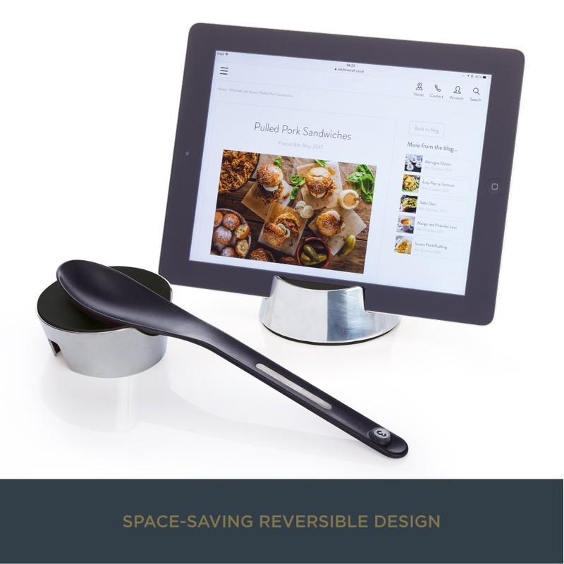 KitchenCraft MasterClass Smart Space 2-in-1 Reversible Tablet Stand and Spoon