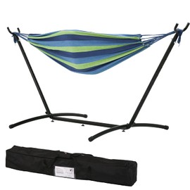 Hammock Stand,9ft Portable Hammock with Stand,Double Hammocks Saving Space Steel Stand with Portable Carrying Bag 450 lb Capacity for Indoor Outdoor Patio