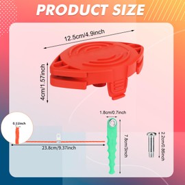 Eyoloty 34 Pack Quickload SF-080 Replacement Blades & 0.11" Pre-Cut Line Compatible with Black Decker SF-080-BKP GH3000 LST540 GH3000R LST540B Weed Eater String Trimmer Edger,with Screw Parts(53 Pack)