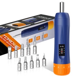 Torque Screwdriver, Preset Type, Drive: 0.25 inch (6.35 mm) (1/4 mm), High Precision, Alloy Bit, 15 Bits, Ergonomic Design, Lightweight, Easy Operation, For DIY, Home, Automotive, Machine Maintenance
