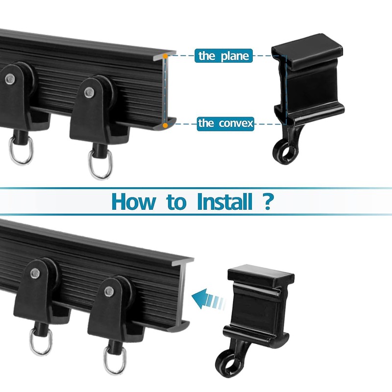 Curtain Track End Caps for Flexible Bendable Curtain Track 4pcs