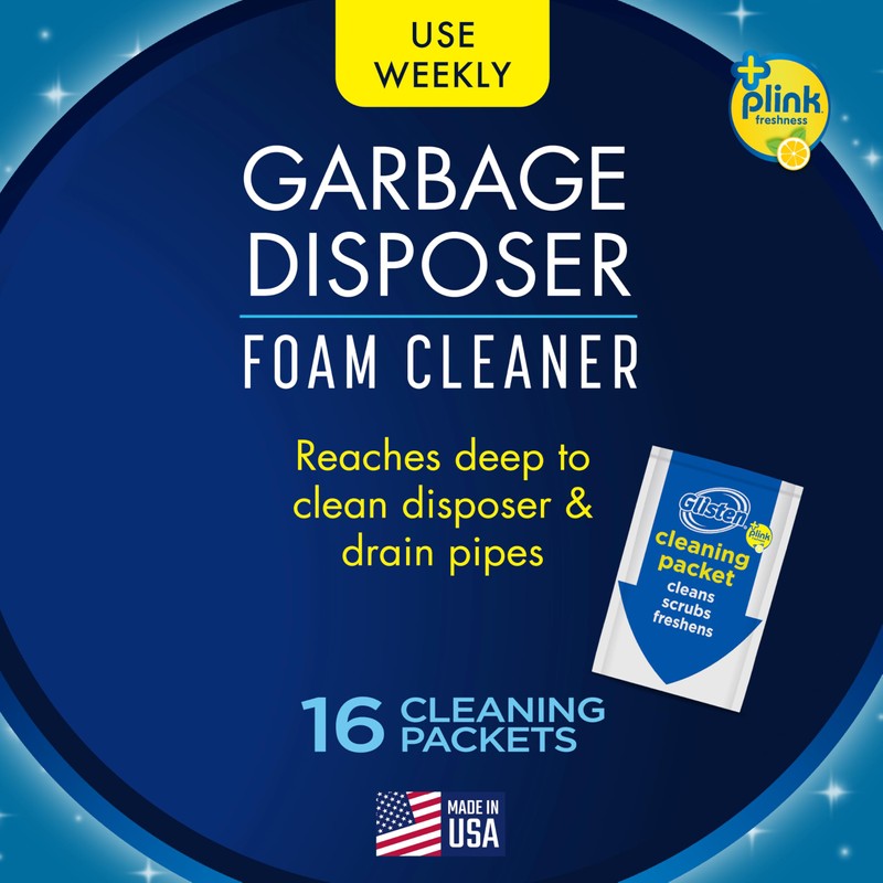 Glisten Garbage Disposer Cleaner and Freshener with Foaming Action, Helps