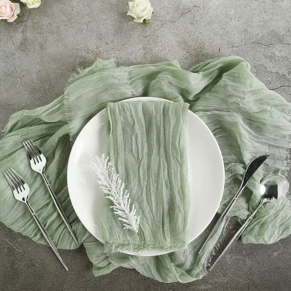 Tableclothsfactory 5 Pack | 24"x19" Gauze Cheesecloth Napkins Cotton Dinner