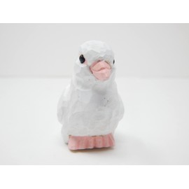 Selsela White Dove Wood Figurine Statue Sculpture Ornament Decoration Miniature Bird Art Carve Small Animal