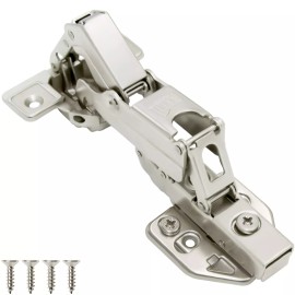 TOUCH 165° Degree 3/8" HALF Overlay Lazy Susan Corner SOFT Close Cabinet Hinge H-Q - Frameless 3D, 1 Pair (2 Pcs)