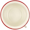 Ibili Chamber Pot 3,5 l of Enamelled Steel in White/red,