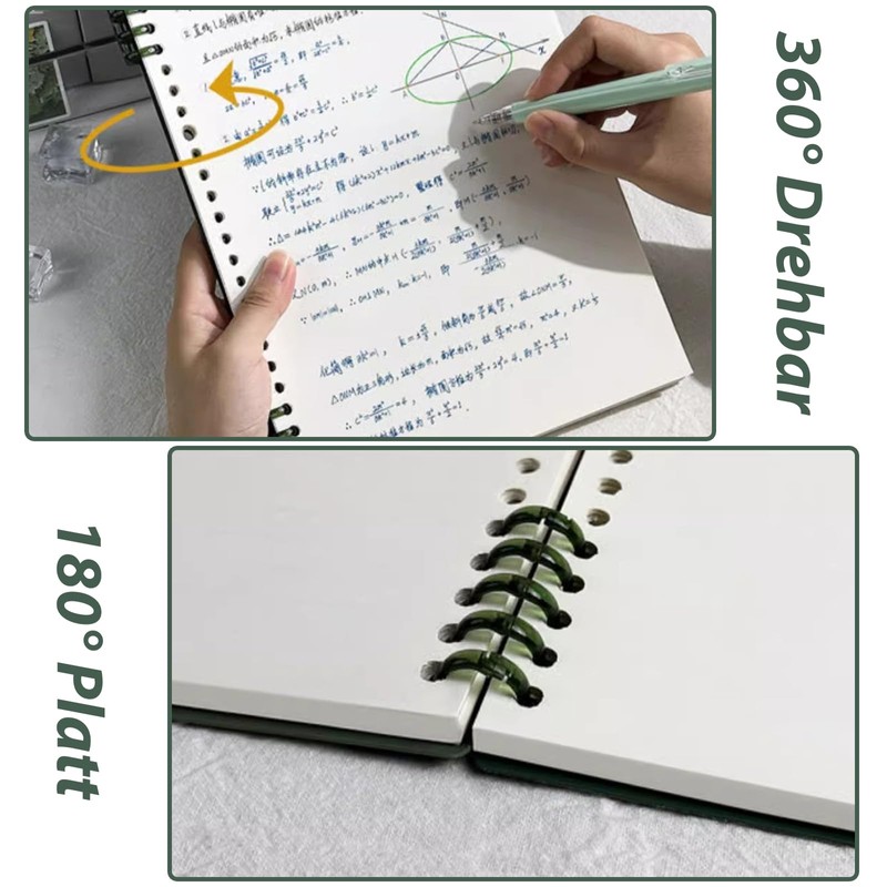 CALLYSONIC Pack of 2 College Notepad A4 Lined Ring Binder