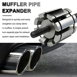 1/18'' to 3-1/2'' Exhaust Tail pipe Expander Tool, 3 Pcs Tail Pipe Expander Fit for Most Vehicles and Trucks