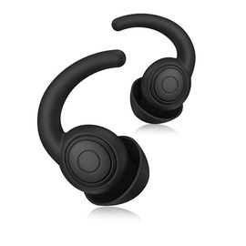 Ohrstöpsel zur Schlafgeräuschreduzierung, weich, bequem, Silikon-Ohrstöpsel zum Schlafen, 28 dB, Geräuschunterdrückung, Gehörschutz, Ohrstöpsel für Schlaf, Flugzeugreisen (Schwarz, Größe S/L)