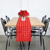 Ymsone Lace Red Checkered Table Runner 72 Inches - Home