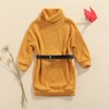GOOCHEER Little Toddler Baby Girl Outfits Turtleneck Knit Sweater Dress
