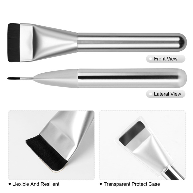 BEAUTYFACTOR Flat Foundation Brush,Korean Makeup Brush Spatula Facial Brush for