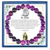 LIUANAN Saint Jude Medal Amethyst Bracelet for Women – A