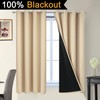 Yakamok Home Decor Thermal Insulated Full Blackout 2-Layer Lined Drapes