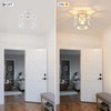 XSDeTu 2 Pack White Semi Flush Mount Ceiling Light, Modern