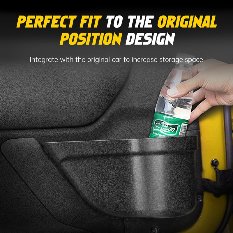 MIKKUPPA JK Storage Pockets - Front Door Pockets Compatible with