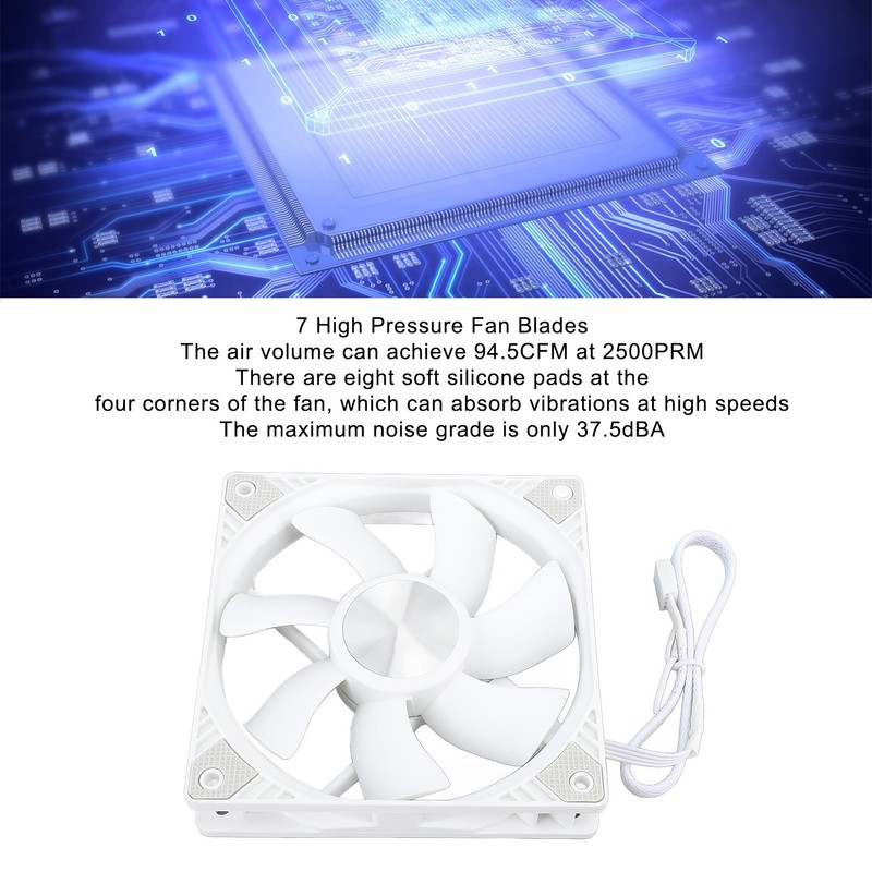 PC Case Fan 120mm PWM Intelligent Control MFDB Bearing Case