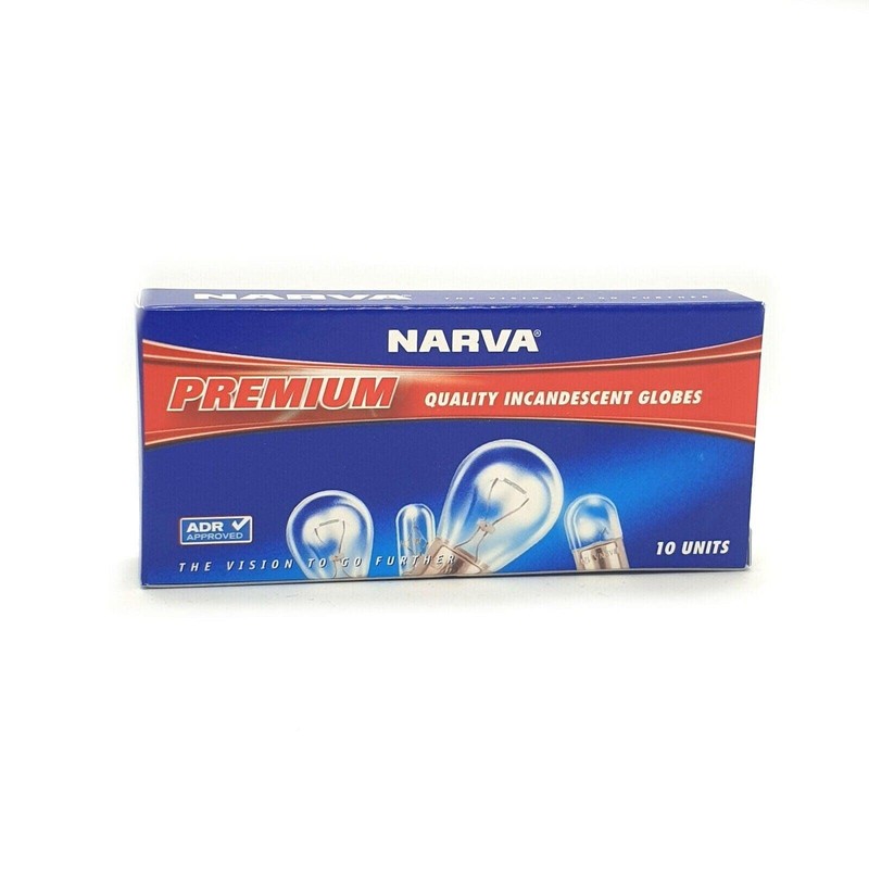 Narva 12V 5W Premium Wedge Globe 10-Pieces, 10 mm x