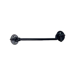 ZEROplus 203mm Cast Iron Black Japanned Cabin Hook, Latch Catch, for Garden Gates, Sheds