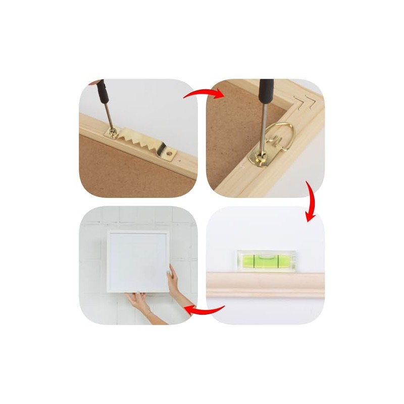 Kit de 251 piezas para colgar cuadros, hardware resistente para