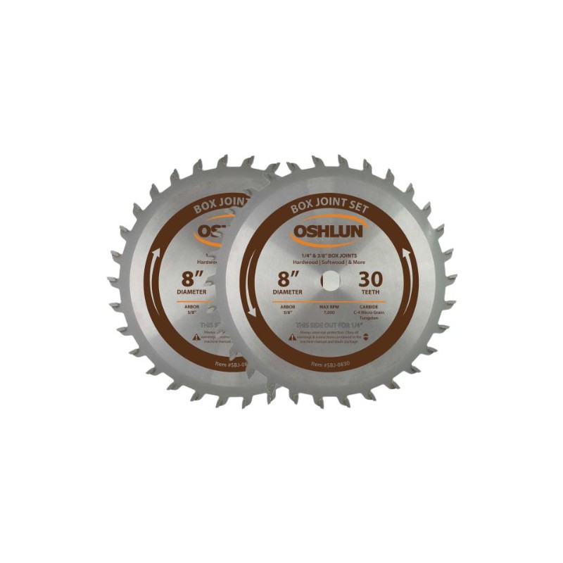 Oshlun SBJ-0830 8-Inch Box and Finger Joint Set