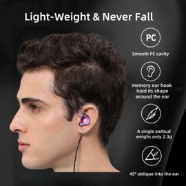 HJX QKZ AK6 Pro IEM para auriculares de juego con micrófono, auriculares de monitor en el oído, sonido de graves profundos, driver dinámico de 1 DD de 10 mm, IEM para videollamadas musicales (2 piezas