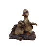 Vivid Arts Realistic Baby Ducklings on Log | Resin Home