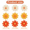 9 Pieces Wallpaper Fans with Orange Paper Flowers Party Decorations