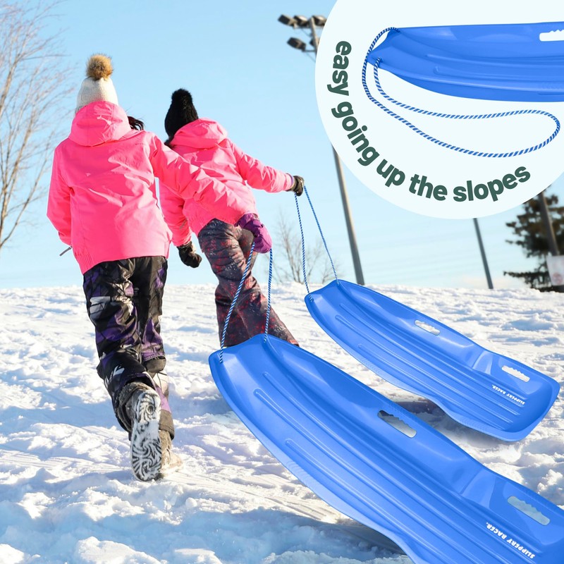 Slippery Racer Downhill Xtreme Flexible Adults and Kids Plastic Toboggan