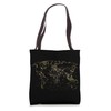 World Map Outline Vector Tote Bag