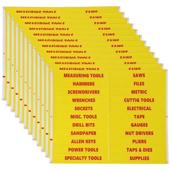 PATIKIL Tool Box Label Sticker, 12 Sheets Machine Organizer Decal