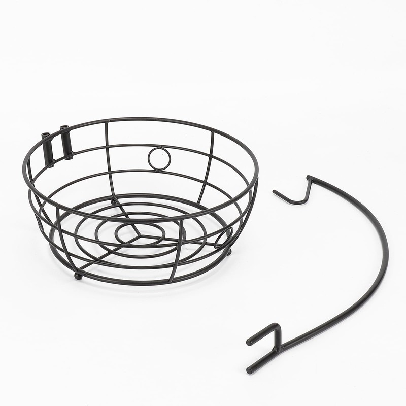 Livabber Countertop Fruit Basket Bowl with Banana Hanger, Modern Standing