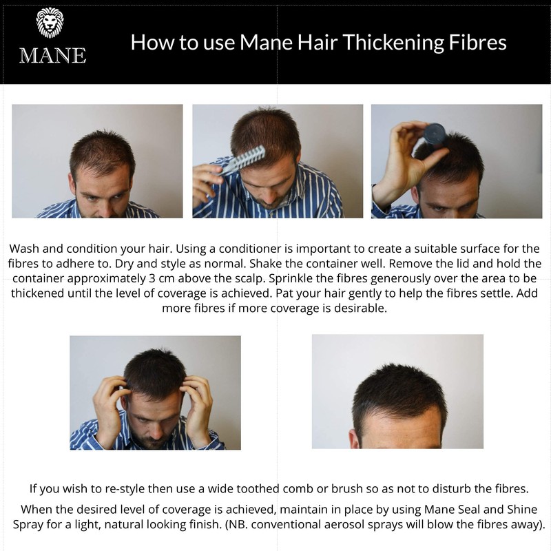 Mane Hair Thickening Fibres 15 grams Direct from the Manufacturer