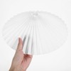 Hemobllo White Round Fabric Pleated Lamp Shade - E27 Replacement