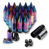 YeshineAuto M14X1.5 Spikes Lug Nuts, 24PCS Anti Theft Wheel Lug