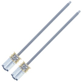2Pcs DC 12V 140RPM M4 x 100mm 3-12V 20-3000RPM N20 Motor for Small Automation Projects, Screw Shaft Motor for Robotics (12-140)