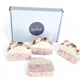 Arthe Kit Jabones Artesanales 170 Jabón Natural Regalo Día Madres Navidad San Valentín Aromas Rosas Lavanda Escoger Cintilla