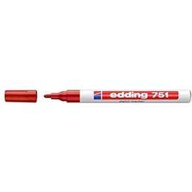edding 751 PAINT MARKER PEN BULLET TIP - RED (PACK OF 3)