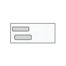 DG-2 Double-Window Security Envelopes, No. 9 (3-7/8" x 8-7/8") White Sulphite w Blue Wesco Security Tint, 24 lb (SFI Certified), Diagonal Seams, Poly Windows (7/8" x 3-1/2"; 1" x 3-1/2") - Box of 500