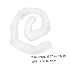 VILLFUL 1pc Rabbit Fur Trim Traditional Chinese Garment Decoration Easy to Cut Care for Handmade Projects