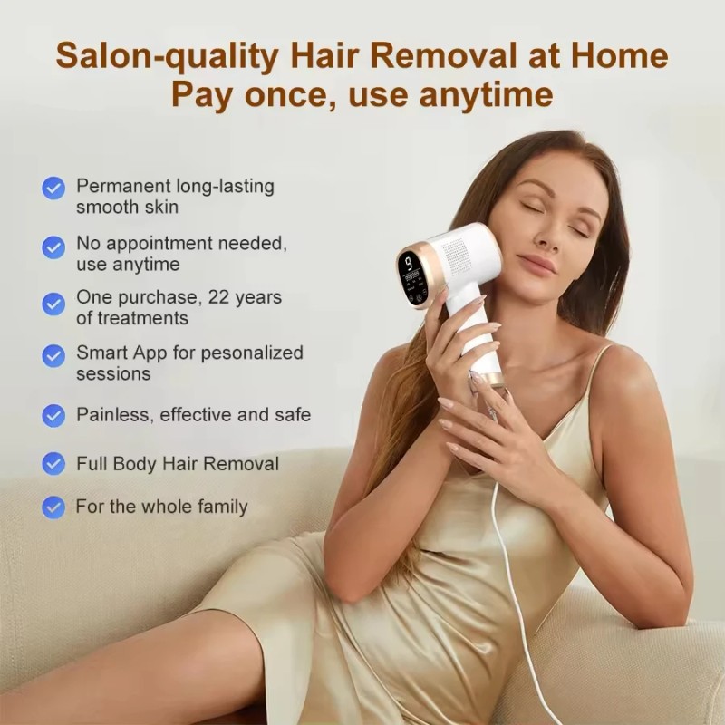 OEM 510K IPL Portable Beauty Laser Epilator Permanent Home Use