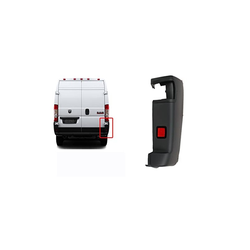 FIT DODGE RAM PROMASTER 2019-2024 RIGHT PASSENGER REAR BUMPER CORNER
