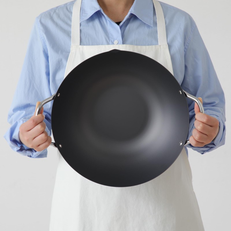 鐵兎堂 Riverlight KIWAME Premium Double-Handle Wok pan (Wok 11.8inches (30cm))