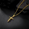 murtoo Jesus Cross Necklace for Men, Sliver and Gold Men’s